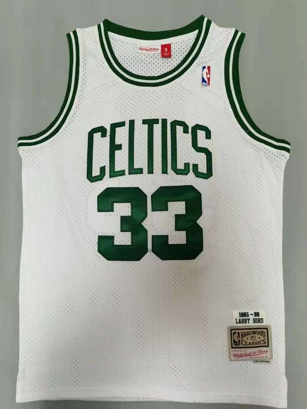Men Boston Celtics #33 Bird White Throwback Best mesh 2021 NBA Jersey